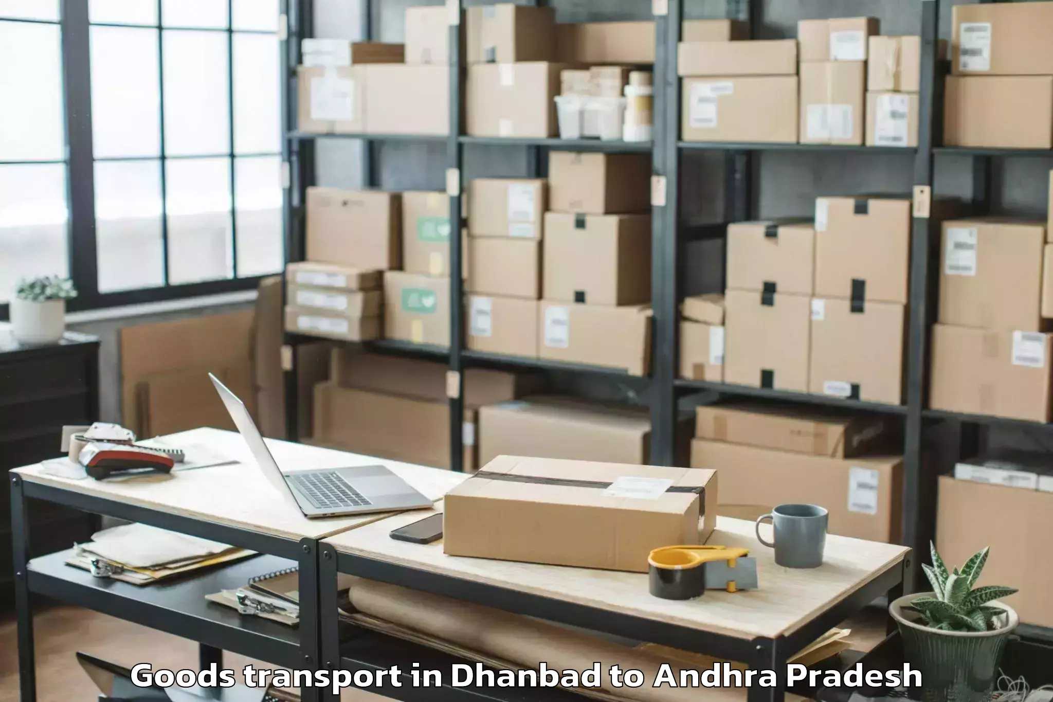 Leading Dhanbad to Krishna University Machilipatn Goods Transport Provider